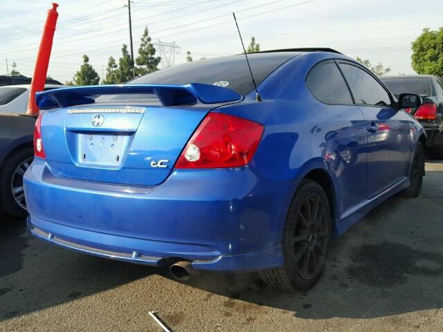 JTKDE167X60138725 - 2006 TOYOTA SCION TC BLUE photo 4