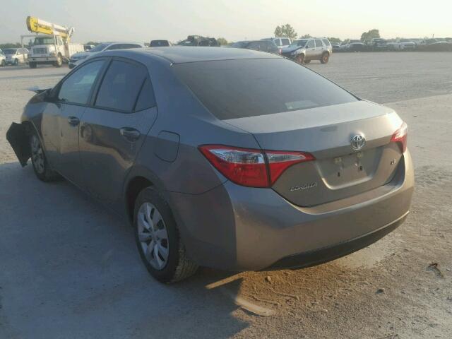 5YFBURHE1FP185613 - 2015 TOYOTA COROLLA L GRAY photo 3