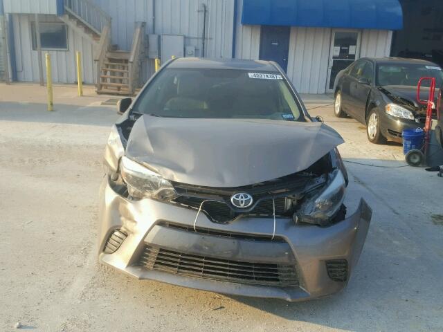 5YFBURHE1FP185613 - 2015 TOYOTA COROLLA L GRAY photo 9