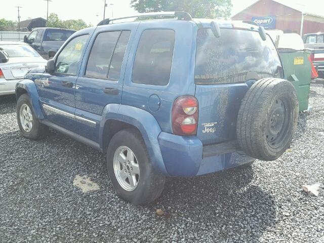 1J4GK58K95W682886 - 2005 JEEP LIBERTY LI BLUE photo 3