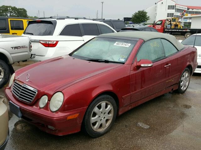 WDBLK65G51T072150 - 2001 MERCEDES-BENZ CLK 320 BURGUNDY photo 2