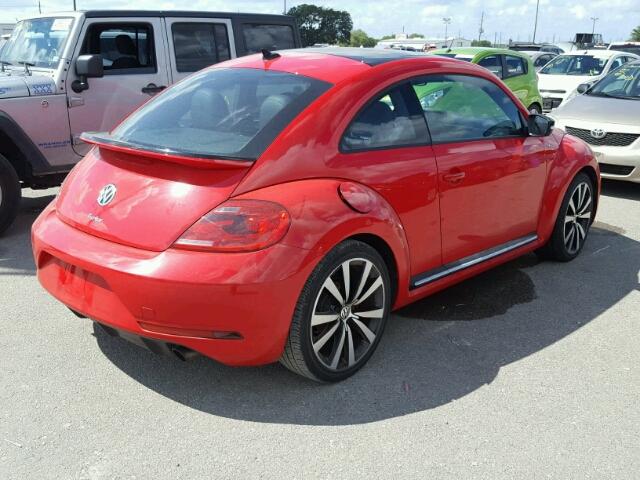 3VWVS7AT1EM655464 - 2014 VOLKSWAGEN BEETLE TUR RED photo 4