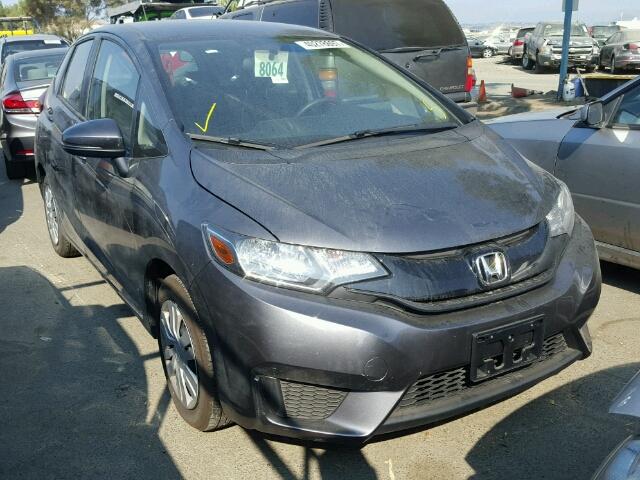 JHMGK5H52HS001252 - 2017 HONDA FIT LX GRAY photo 1