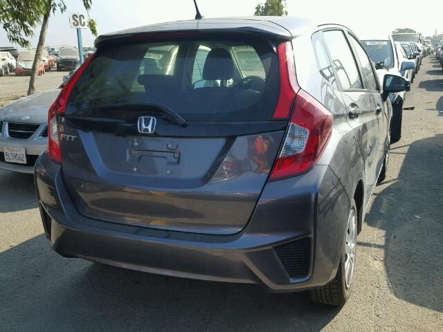 JHMGK5H52HS001252 - 2017 HONDA FIT LX GRAY photo 4