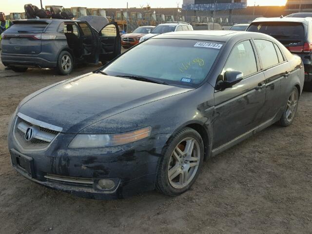 19UUA66228A049850 - 2008 ACURA TL BLACK photo 2