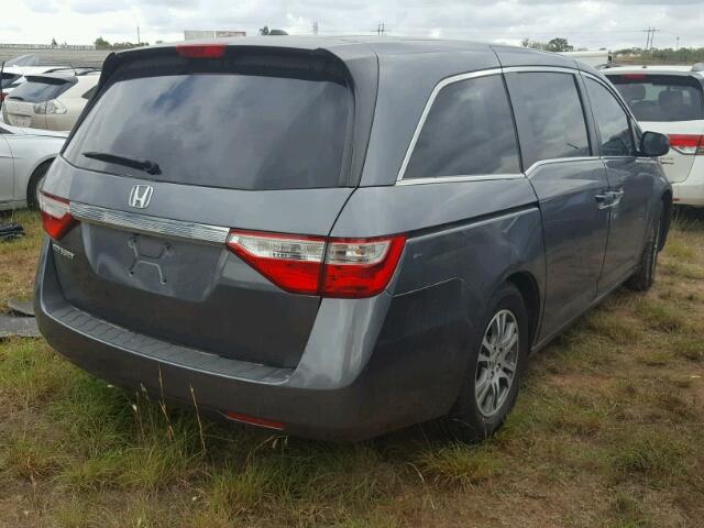 5FNRL5H60DB032846 - 2013 HONDA ODYSSEY GRAY photo 4