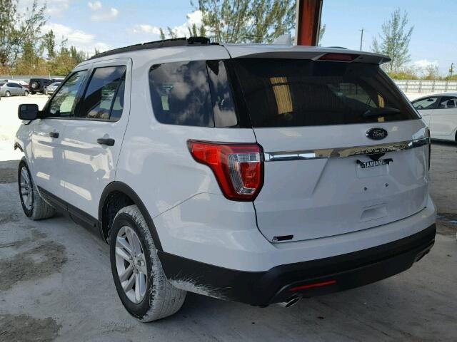 1FM5K7B81HGD36251 - 2017 FORD EXPLORER WHITE photo 3