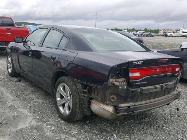 2C3CDXBG9DH734713 - 2013 DODGE CHARGER BLACK photo 3