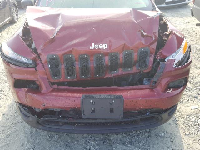 1C4PJLAB9FW761001 - 2015 JEEP CHEROKEE S RED photo 7