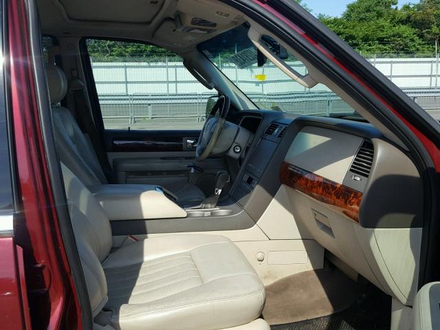 5LMFU28R94LJ01239 - 2004 LINCOLN NAVIGATOR ბურგუნდია ფოტო 5