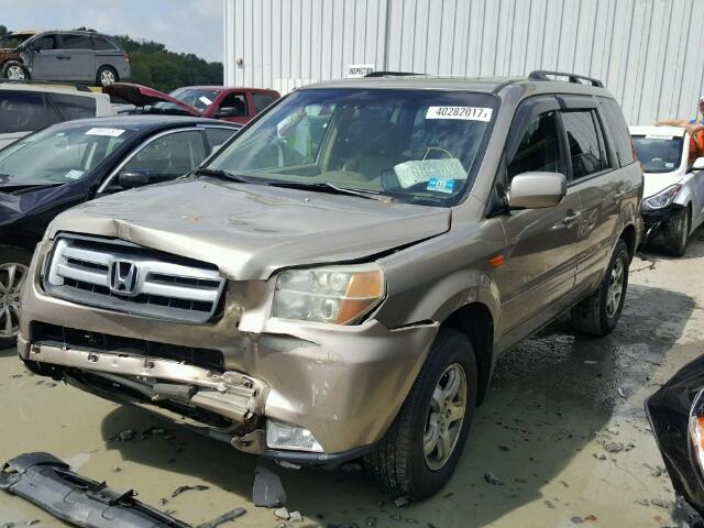 2HKYF18736H516759 - 2006 HONDA PILOT BEIGE photo 2