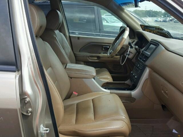 2HKYF18736H516759 - 2006 HONDA PILOT BEIGE photo 5