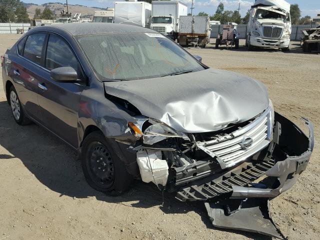 3N1AB7AP7FY295330 - 2015 NISSAN SENTRA S GRAY photo 1