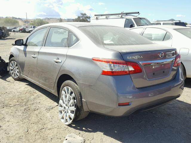 3N1AB7AP7FY295330 - 2015 NISSAN SENTRA S GRAY photo 3