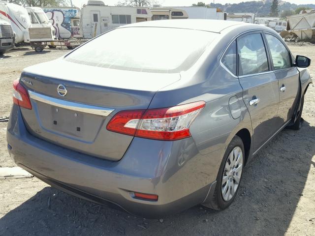 3N1AB7AP7FY295330 - 2015 NISSAN SENTRA S GRAY photo 4