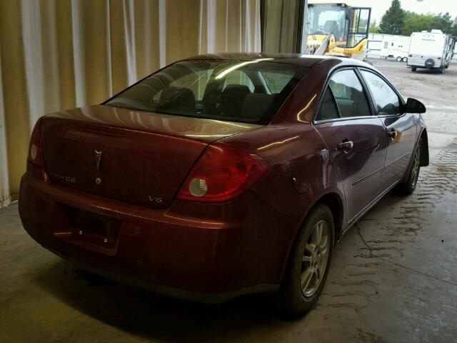 1G2ZG528654151187 - 2005 PONTIAC G6 MAROON photo 4