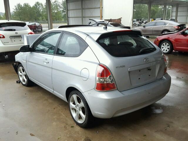 KMHCN36CX7U049691 - 2007 HYUNDAI ACCENT SE SILVER photo 3