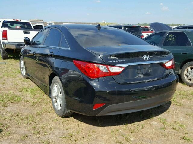 5NPEB4AC5EH900337 - 2014 HYUNDAI SONATA GLS BLACK photo 3