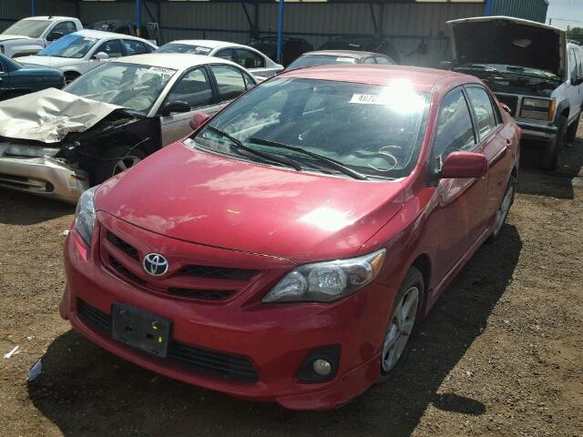 2T1BU4EE9BC530680 - 2011 TOYOTA COROLLA BA RED photo 2