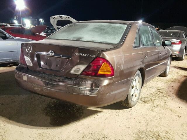 4T1BF28B7YU025616 - 2000 TOYOTA AVALON BROWN photo 4