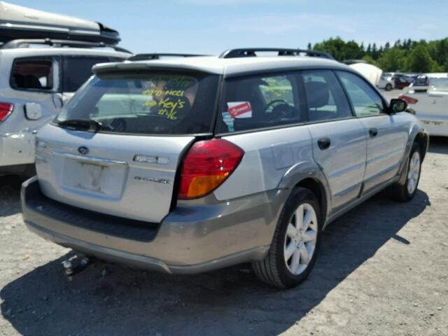 4S4BP61C867313437 - 2006 SUBARU LEGACY OUT SILVER photo 4