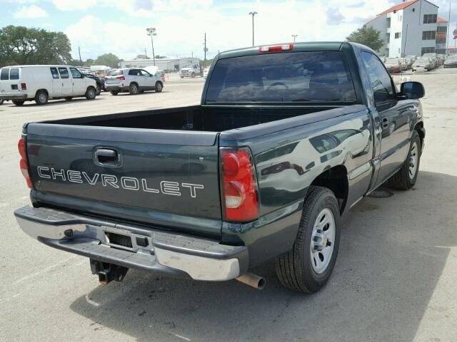 1GCEC14X25Z355801 - 2005 CHEVROLET SILVERADO GREEN photo 4