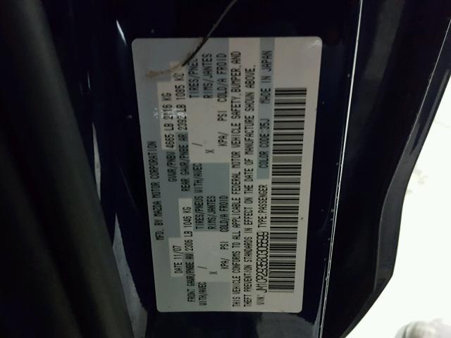 JM1CR293580306599 - 2008 MAZDA 5 BLUE photo 10