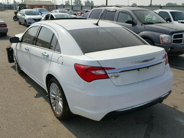 1C3CCBCG4CN180202 - 2012 CHRYSLER 200 LIMITE WHITE photo 3