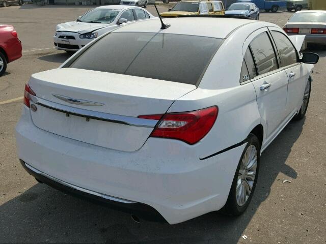 1C3CCBCG4CN180202 - 2012 CHRYSLER 200 LIMITE WHITE photo 4