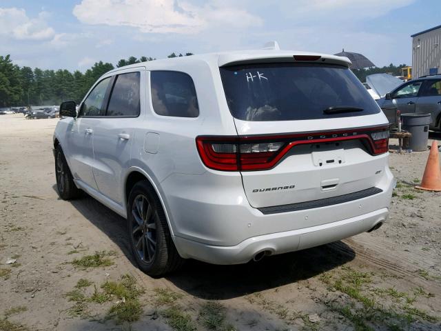 1C4RDHDG7HC930540 - 2017 DODGE DURANGO GT WHITE photo 3