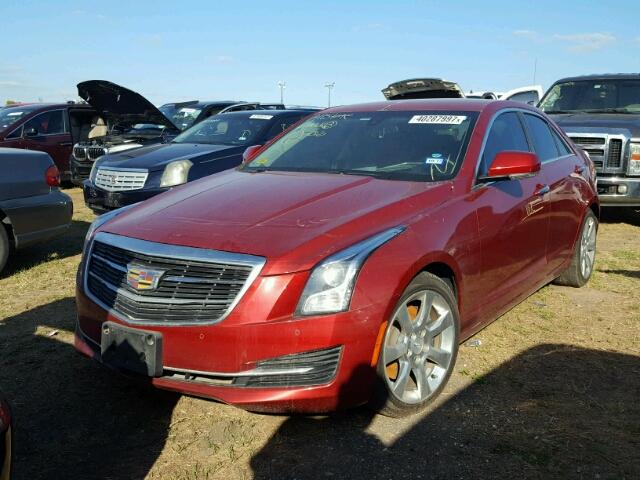 1G6AB5RX4F0138860 - 2015 CADILLAC ATS RED photo 2