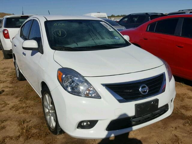 3N1CN7AP6EL823712 - 2014 NISSAN VERSA WHITE photo 1