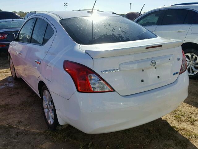 3N1CN7AP6EL823712 - 2014 NISSAN VERSA WHITE photo 3