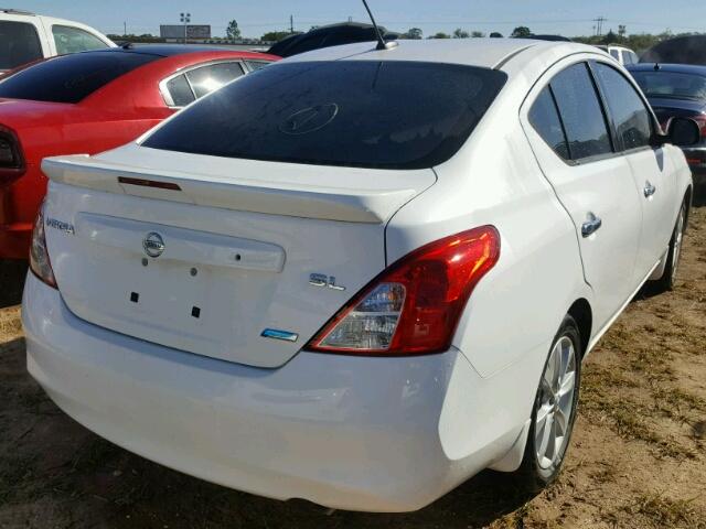 3N1CN7AP6EL823712 - 2014 NISSAN VERSA WHITE photo 4