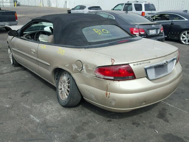 1C3EL55R05N602395 - 2005 CHRYSLER SEBRING TO GOLD photo 3