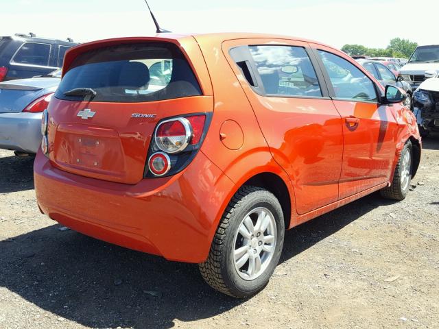 1G1JA6SH6C4171526 - 2012 CHEVROLET SONIC LS ORANGE photo 4