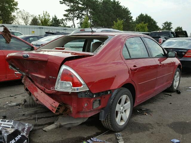 3FAHP07109R130912 - 2009 FORD FUSION RED photo 4