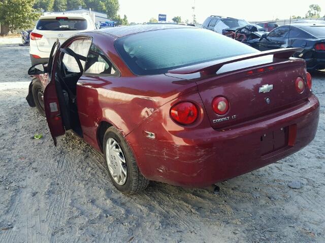 1G1AL18F677382183 - 2007 CHEVROLET COBALT LT BURGUNDY photo 3