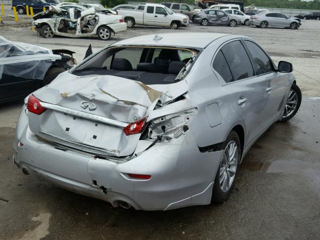 JN1BV7AP3EM673818 - 2014 INFINITI Q50 BASE SILVER photo 4