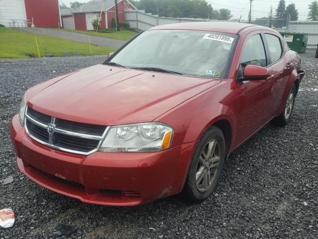 1B3CC1FB9AN231584 - 2010 DODGE AVENGER EX RED photo 2