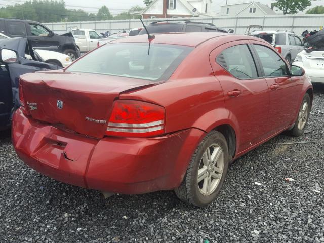 1B3CC1FB9AN231584 - 2010 DODGE AVENGER EX RED photo 4