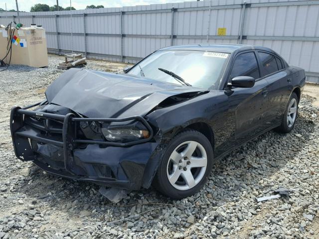 2C3CDXAT3EH233333 - 2014 DODGE CHARGER PO BLACK photo 2