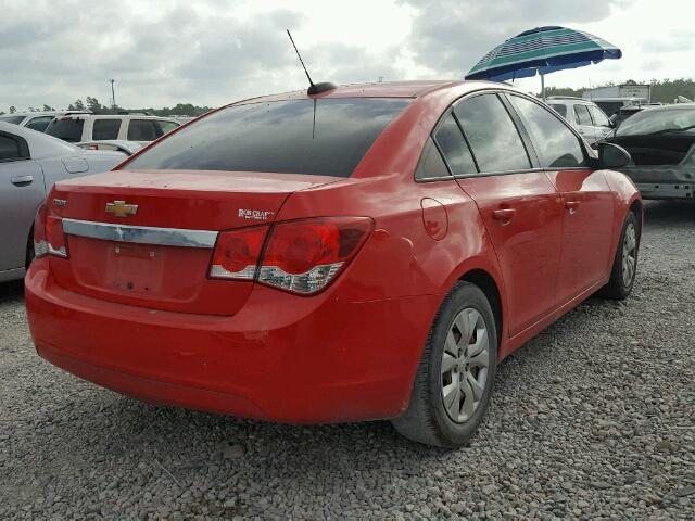 1G1PA5SH4F7256288 - 2015 CHEVROLET CRUZE LS RED photo 4