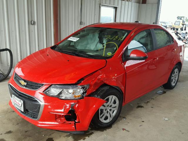 1G1JB5SH6H4130022 - 2017 CHEVROLET SONIC LS 红色 照片 2