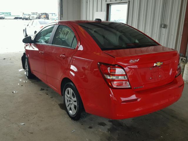 1G1JB5SH6H4130022 - 2017 CHEVROLET SONIC LS 红色 照片 3