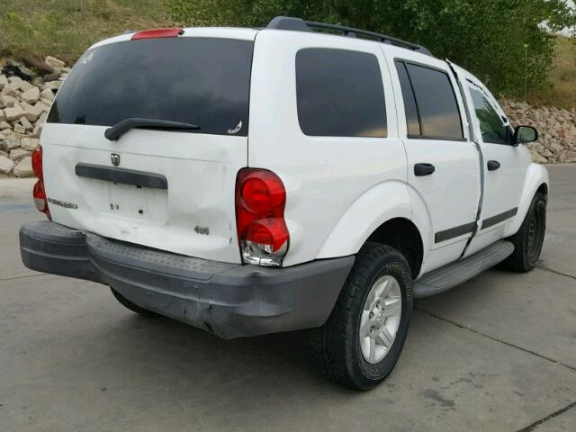 1D4HB38NX5F602605 - 2005 DODGE DURANGO WHITE photo 4