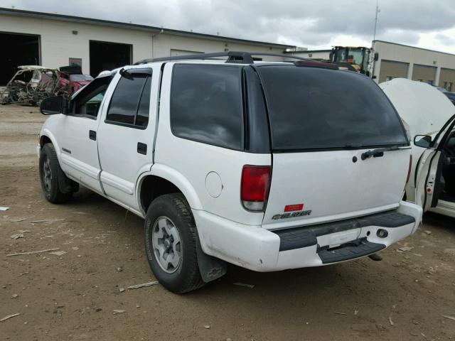 1GNDT13X24K161040 - 2004 CHEVROLET BLAZER WHITE photo 3