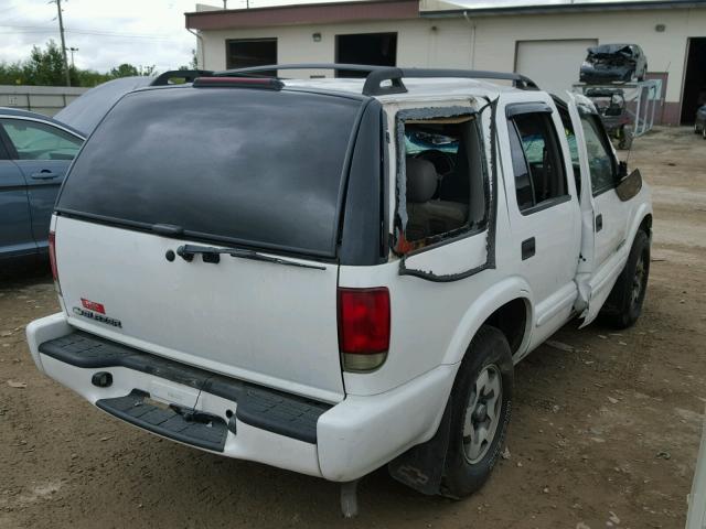 1GNDT13X24K161040 - 2004 CHEVROLET BLAZER WHITE photo 4