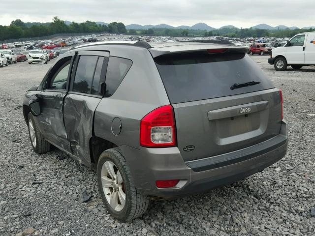 1C4NJCBA7CD601025 - 2012 JEEP COMPASS SP GRAY photo 3