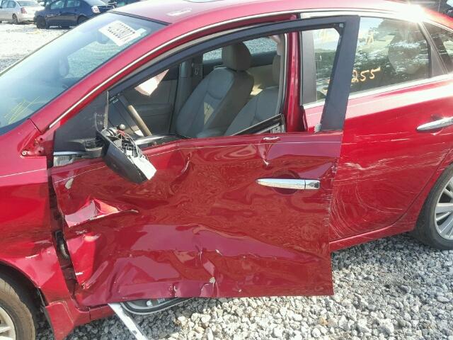 3N1AB7AP5DL691976 - 2013 NISSAN SENTRA S RED photo 9